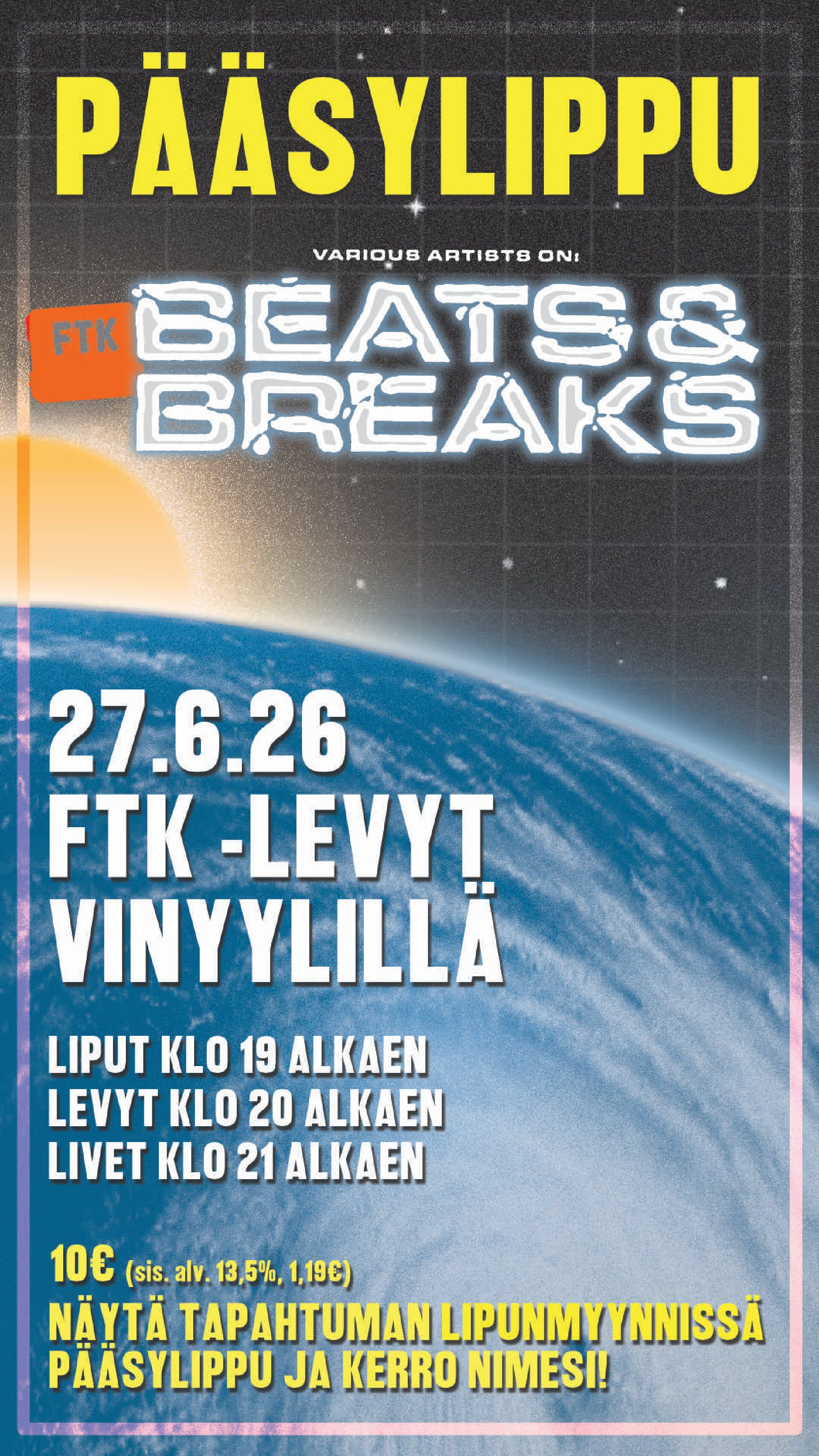 Beats & Breaks 27.6. FTK -levyt showcase
